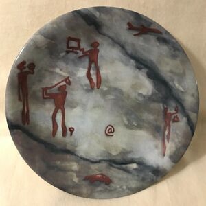 Rorstrand Sweden Fran artusende Millenials 2000 Plate Golf Millennieskiftet